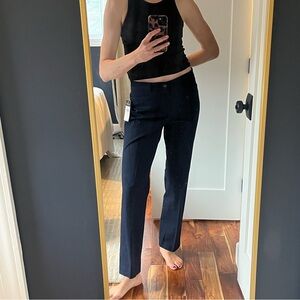 Lauren Ralph Lauren Adelle straight leg trouser pant in navy - size 10 - NWT